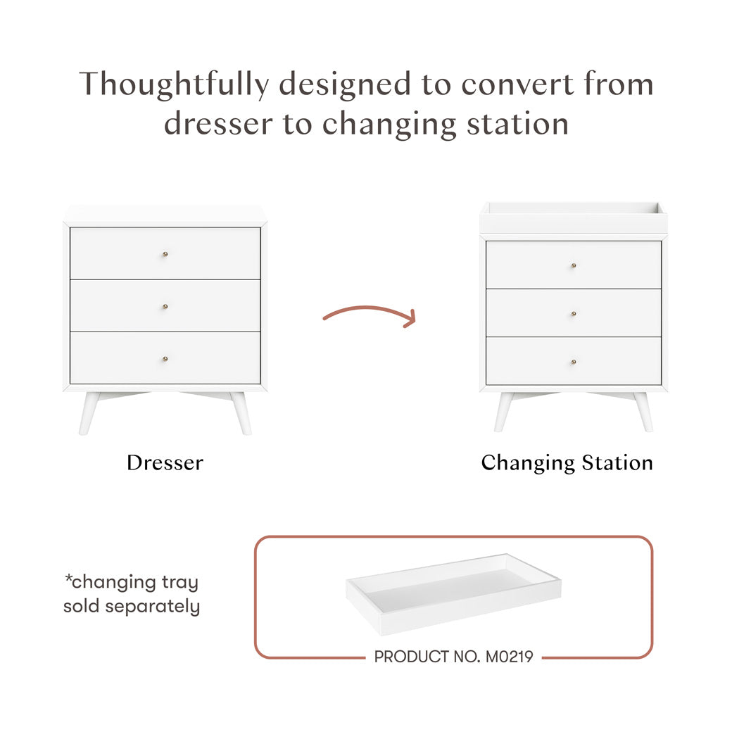 Palma 3-Drawer Compact Assembled Dresser (34")