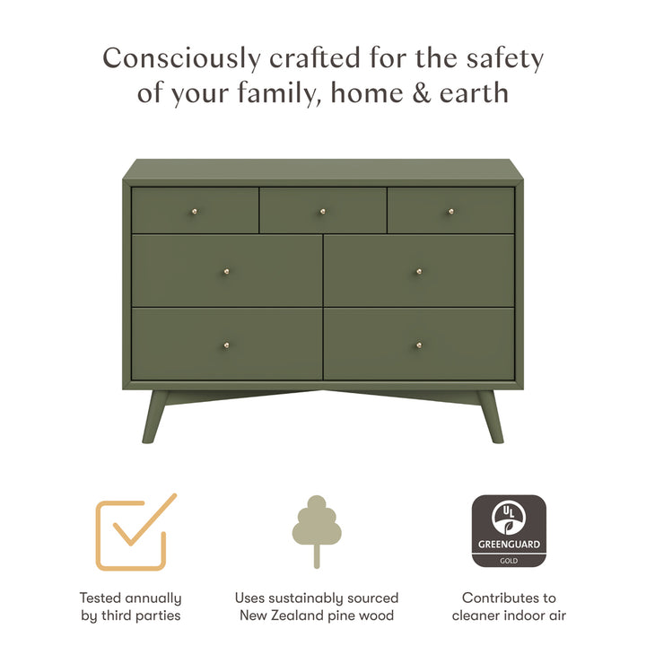 Palma 7-Drawer Assembled Double Dresser
