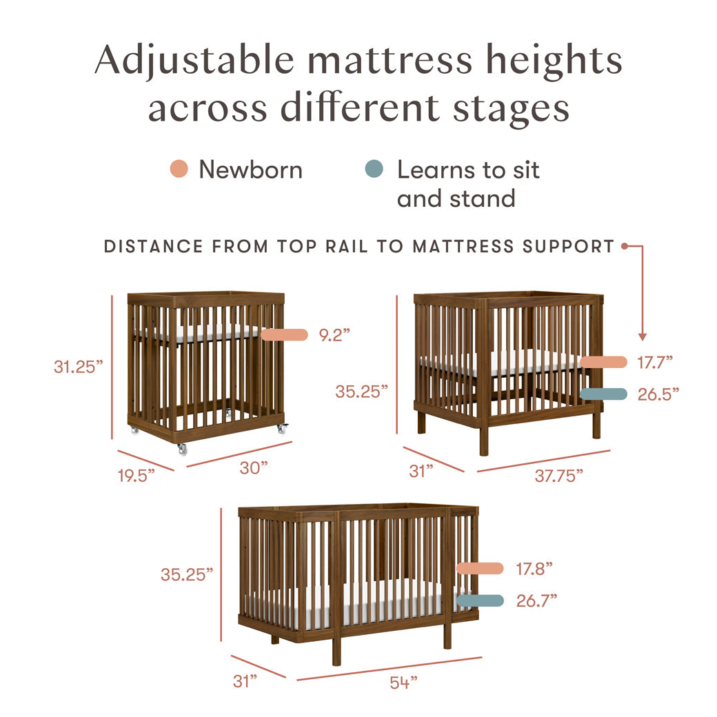 Pogo 8-in-1 Convertible Crib with All-Stages Conversion Kits