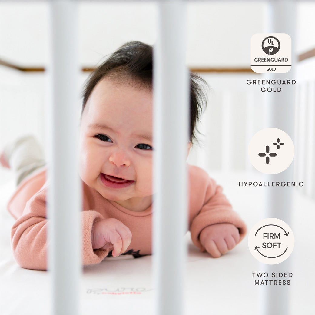 Pure Core 2-Stage Crib Mattress + Hybrid Quilted Waterproof Cover