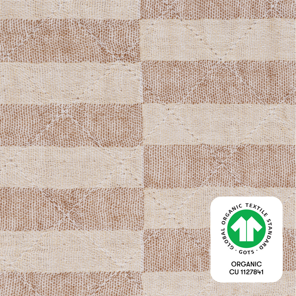 Quilted Changing Pad Cover In GOTS Certified Organic Muslin Cotton
