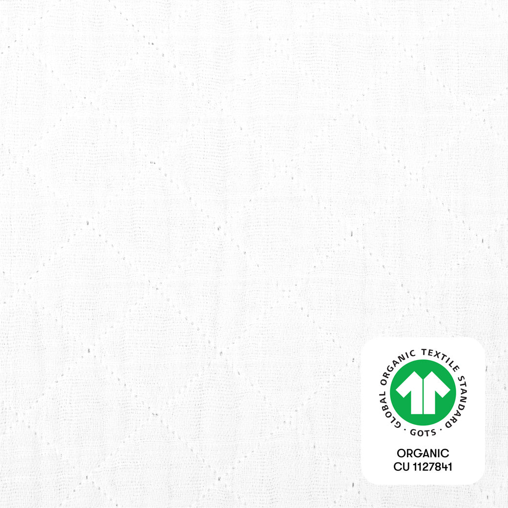 Quilted Changing Pad Cover In GOTS Certified Organic Muslin Cotton