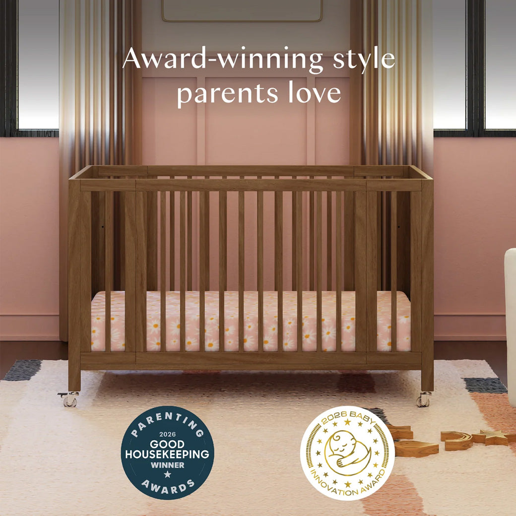 Rolli 9-in-1 Convertible All-Stages Crib with Bassinet & Toddler Bed Conversion Kits
