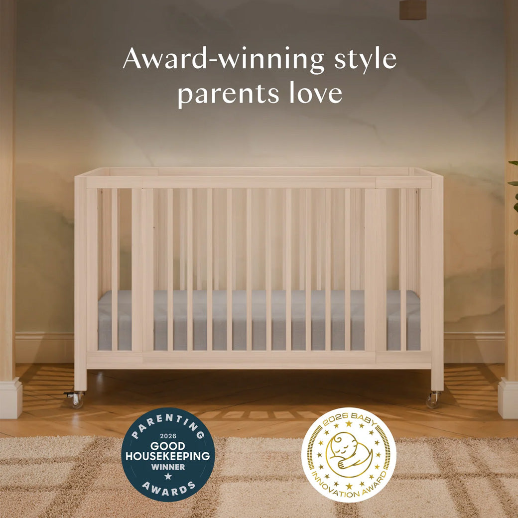 Rolli 9-in-1 Convertible All-Stages Crib with Bassinet & Toddler Bed Conversion Kits