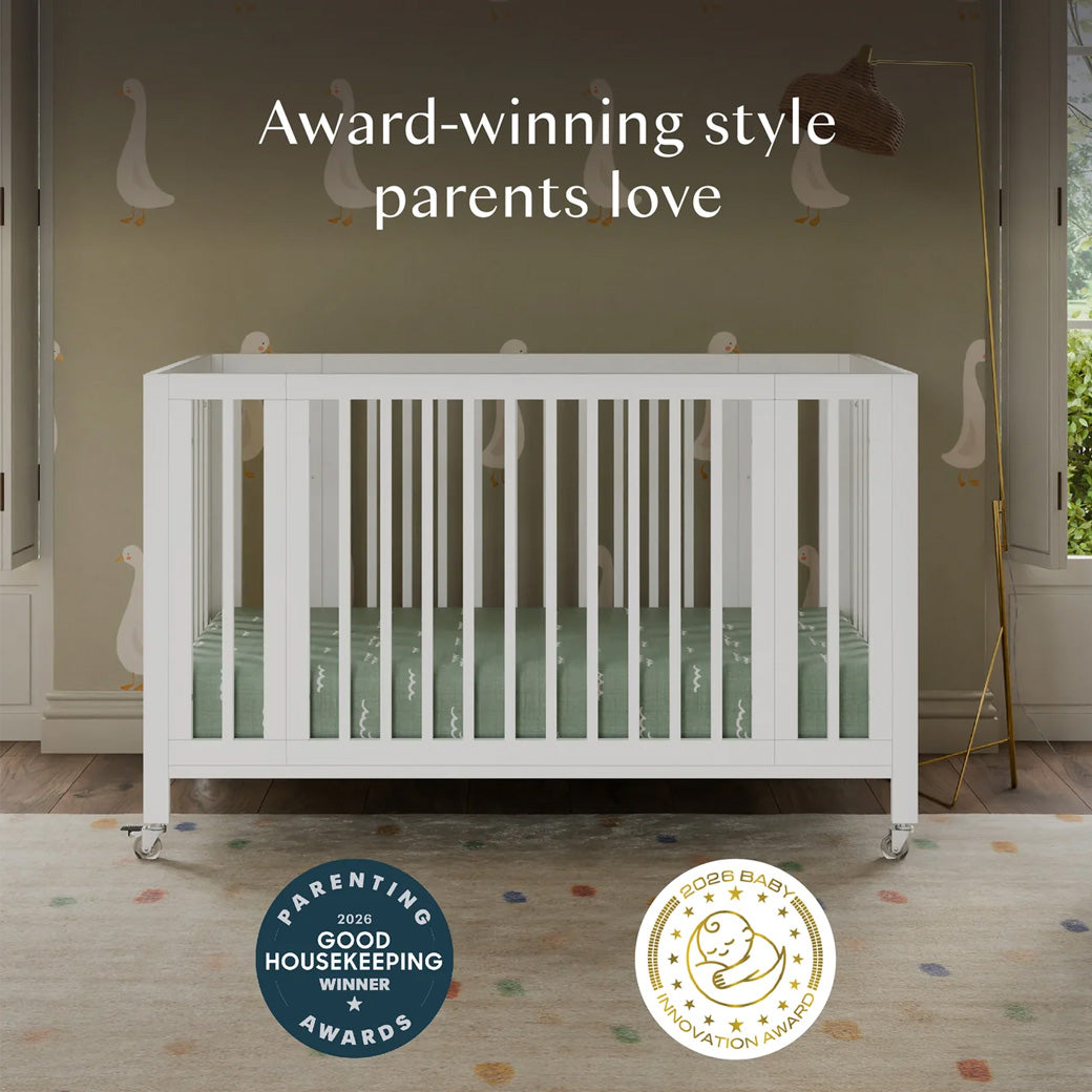 Rolli 9-in-1 Convertible All-Stages Crib with Bassinet & Toddler Bed Conversion Kits