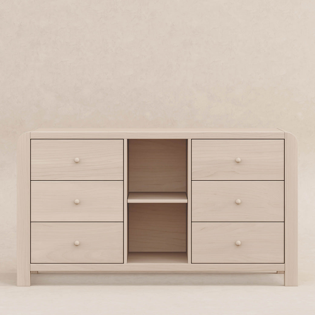TipToe 6-Drawer Extra Wide Assembled Dresser with Cubbies (62")