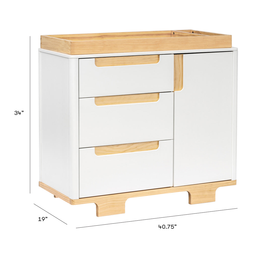 Yuzu 3-Drawer Compact Changer Dresser with Removable Changing Tray (41")