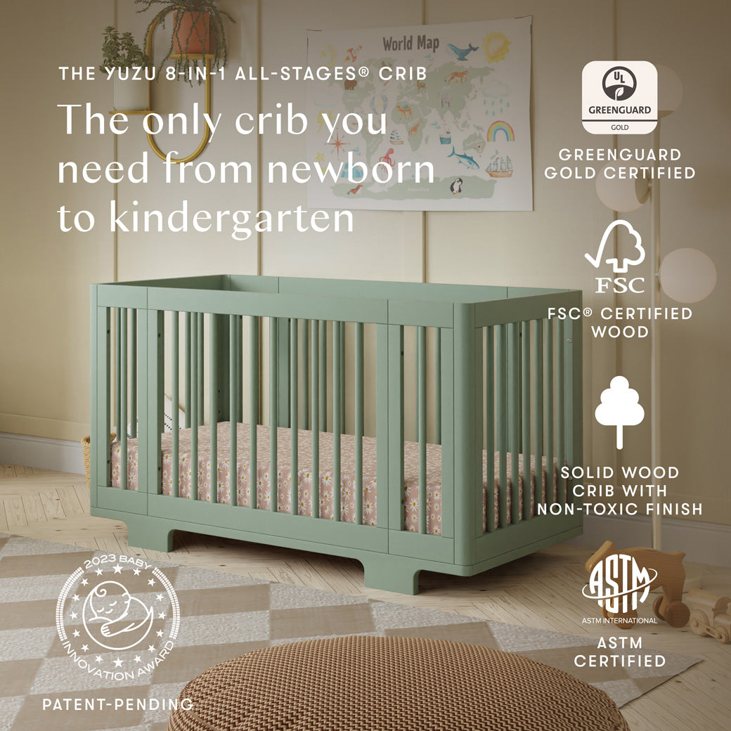 Yuzu 8-In-1 Convertible Crib With All Stages Conversion Kits
