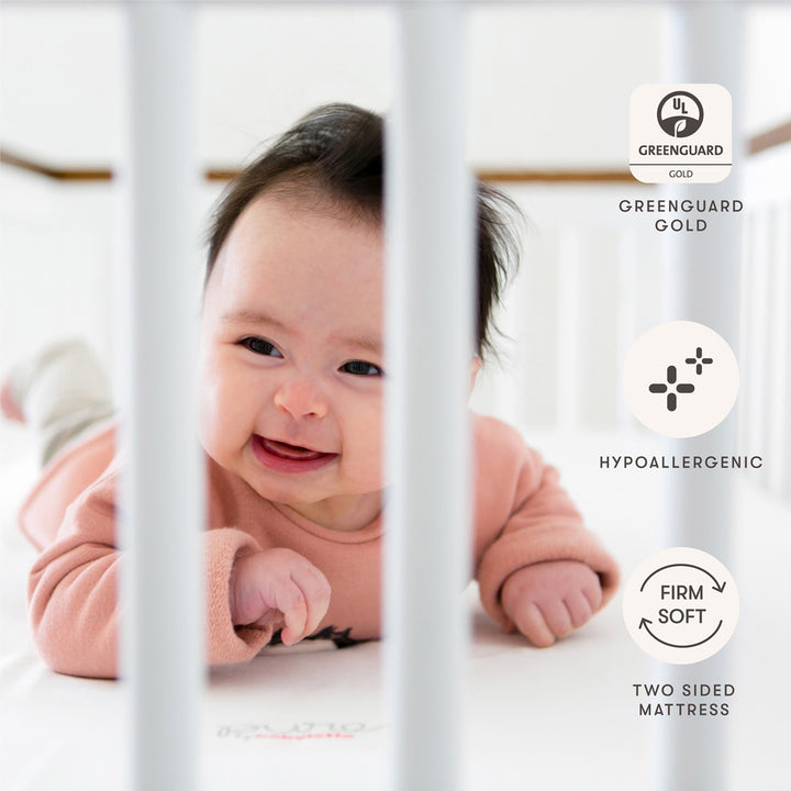Pure Core 2-Stage Crib Mattress + Dry Waterproof Cover
