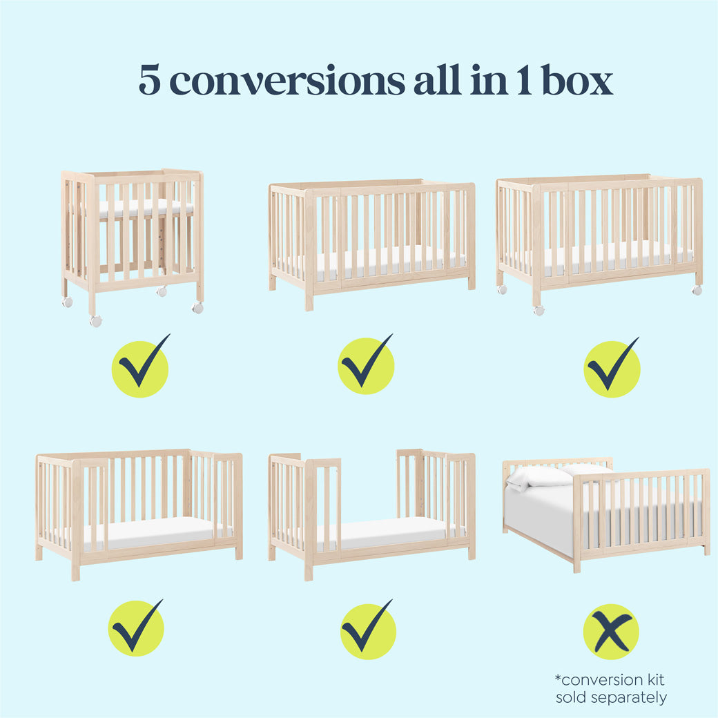 Colby GROW 6-in-1 Convertible Bassinet to Crib