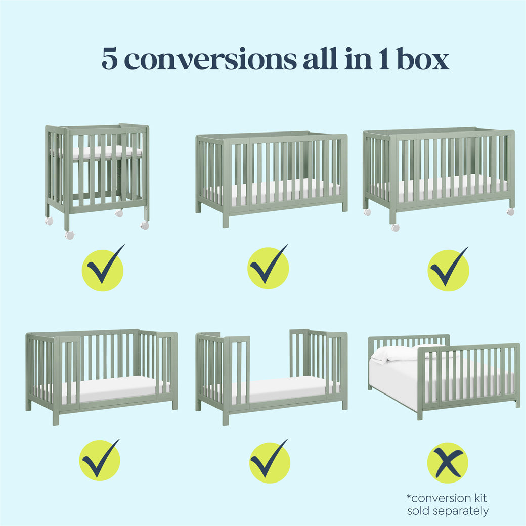 Colby GROW 6-in-1 Convertible Bassinet to Crib