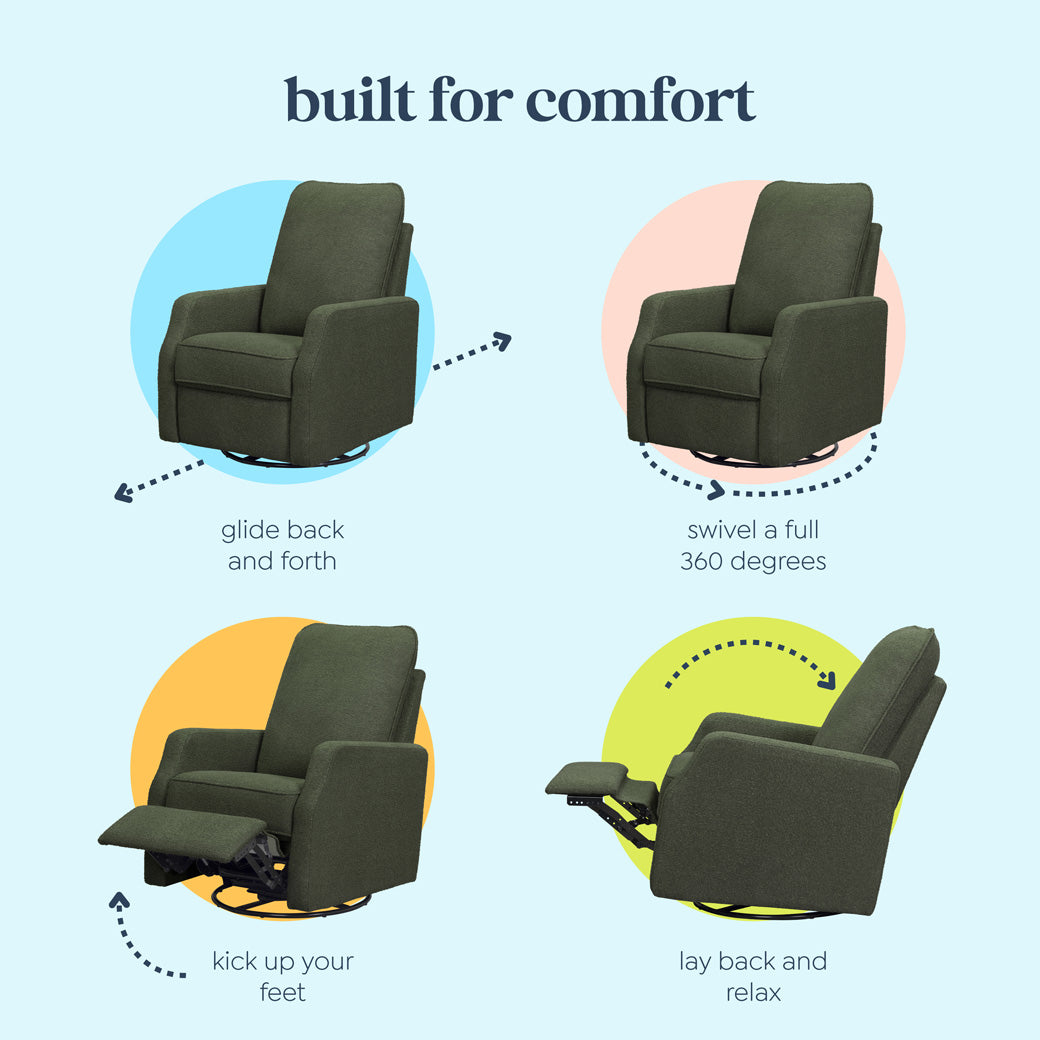 Lucas Pillowback Swivel Recliner