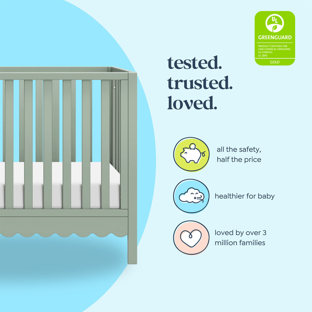 Sammy Scallop 4-in-1 Convertible Crib