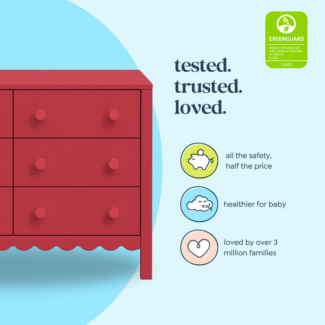 Sammy Scallop 6-Drawer Dresser