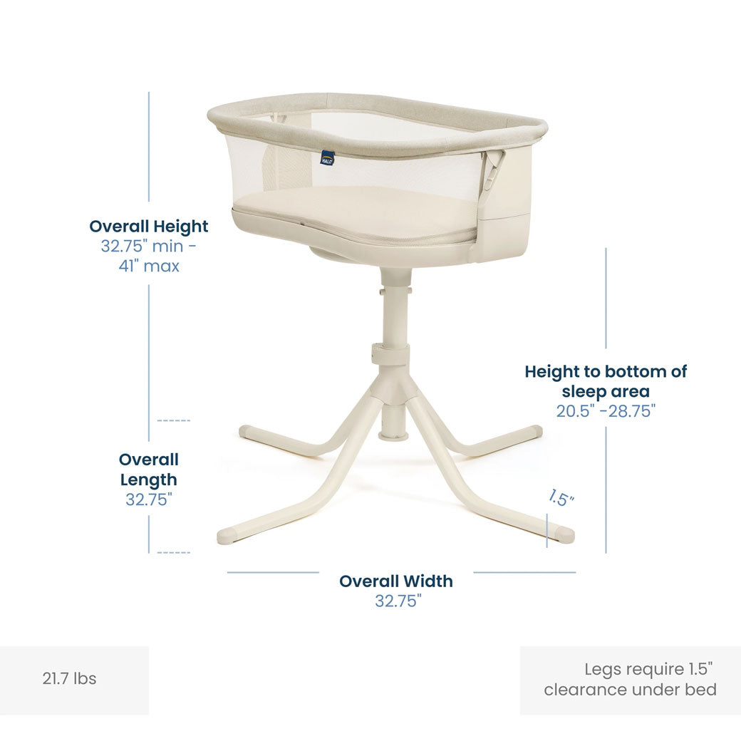 BassiNest Swivel Sleeper 4.0 Air with Dreamweave Breathable Pad