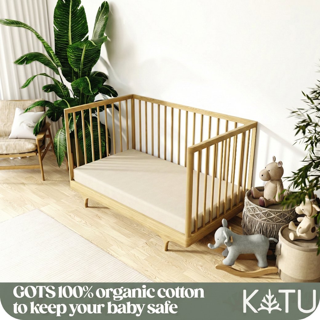 Organic Crib Mattress Waterproof Protector (Natural)