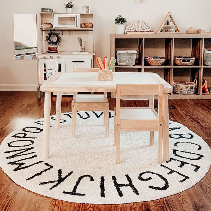 ABC Round Washable Rug