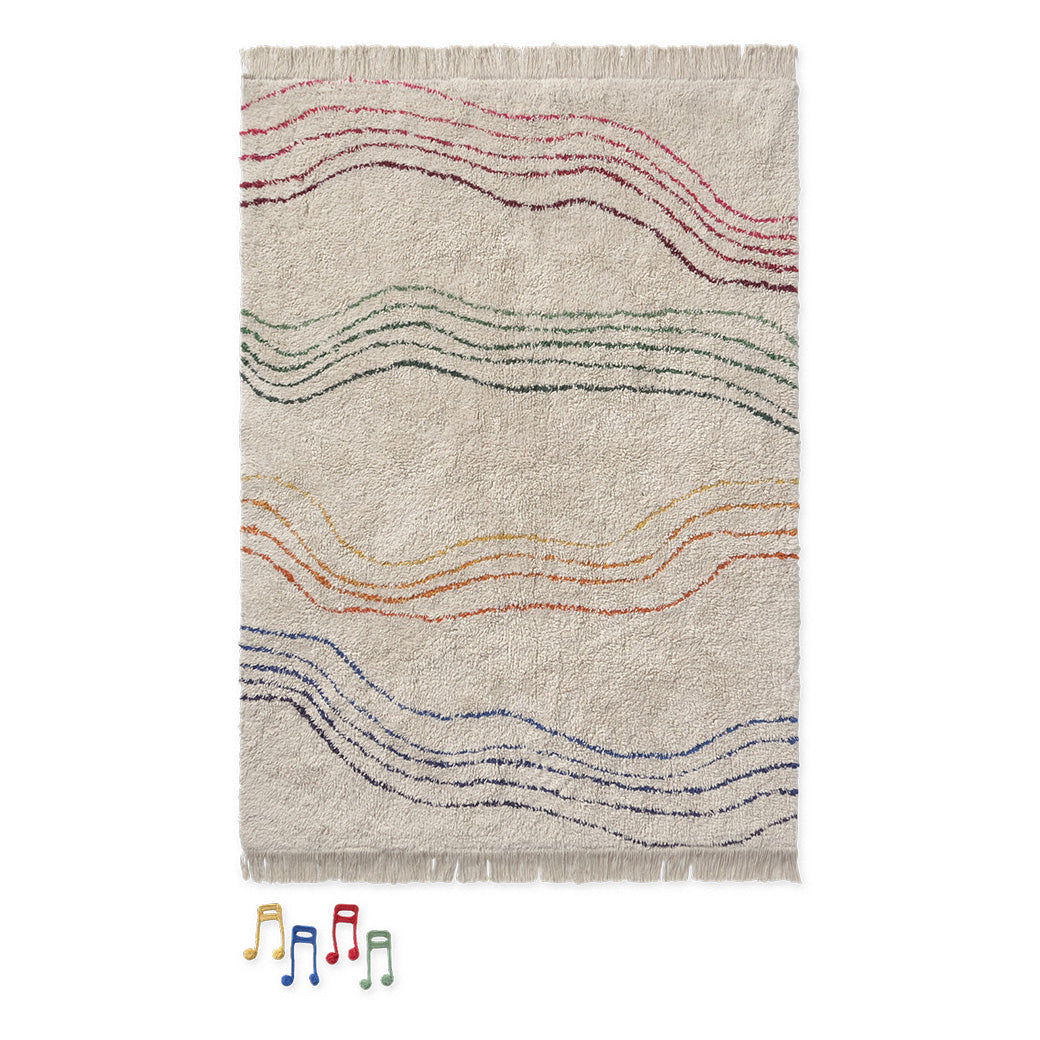 Notes Washable Play Rug