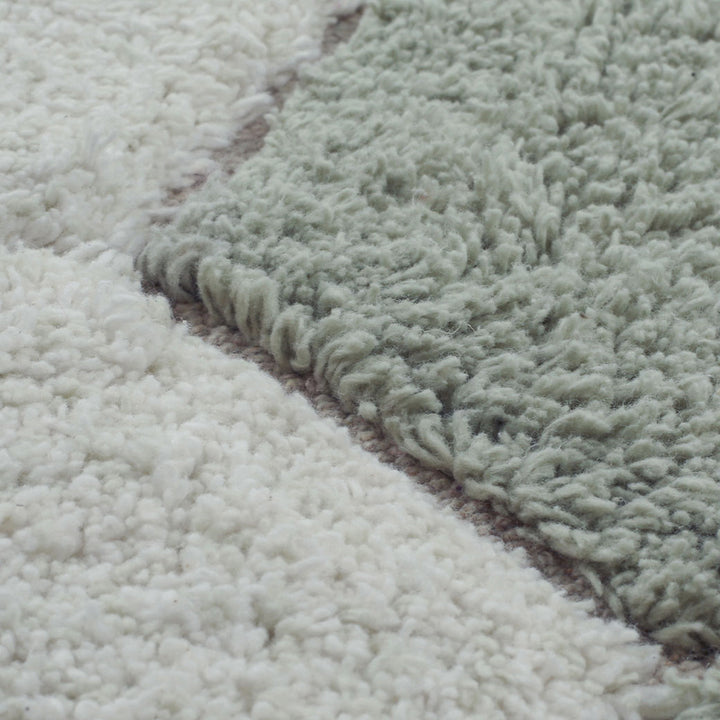 Round Honeycomb Washable Rug