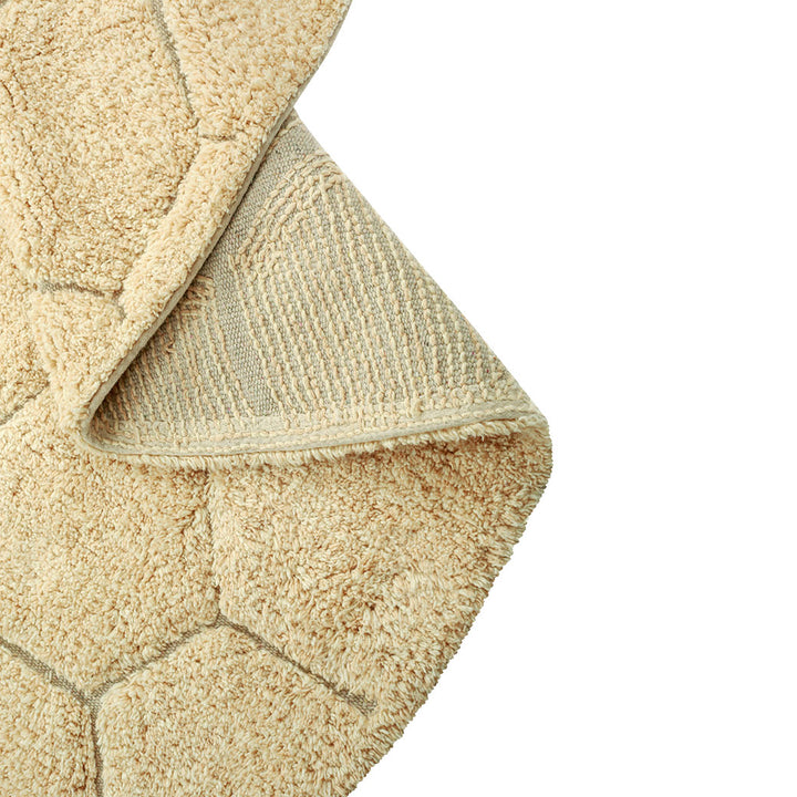 Round Honeycomb Washable Rug