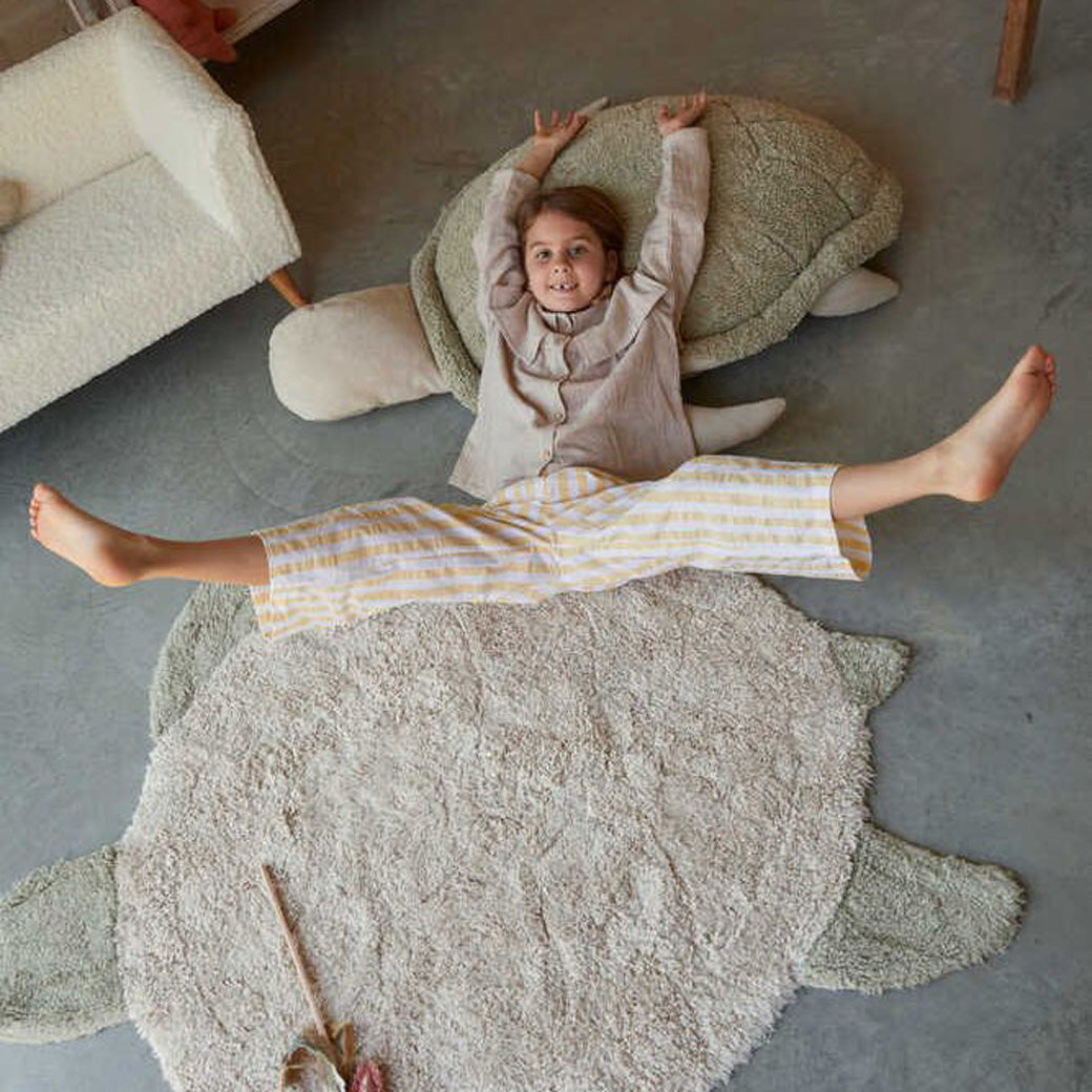 Sea Turtle Washable Cotton Rug