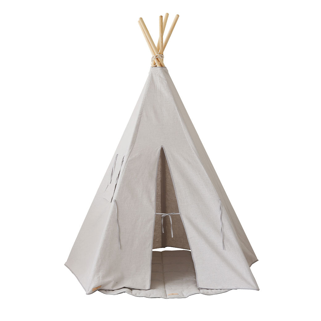 Linen Teepee Tent and Mat Set