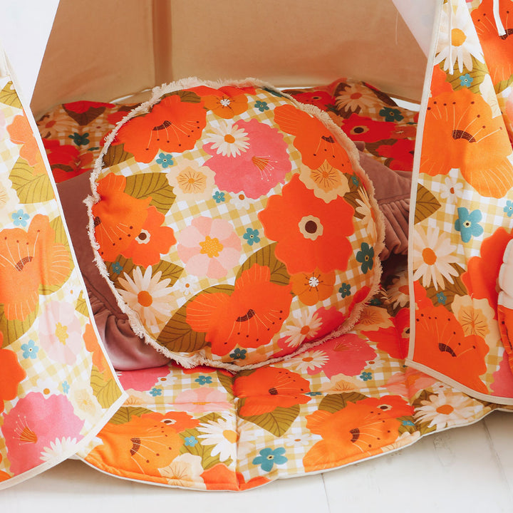 Round Cotton Mat with Pattern
