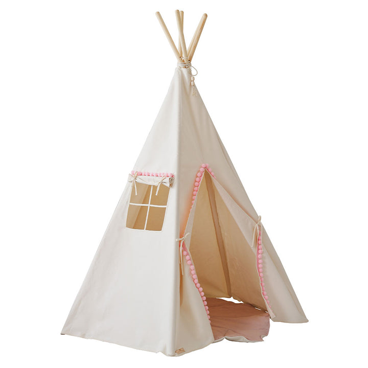 Teepee with Pompoms and Mat Set
