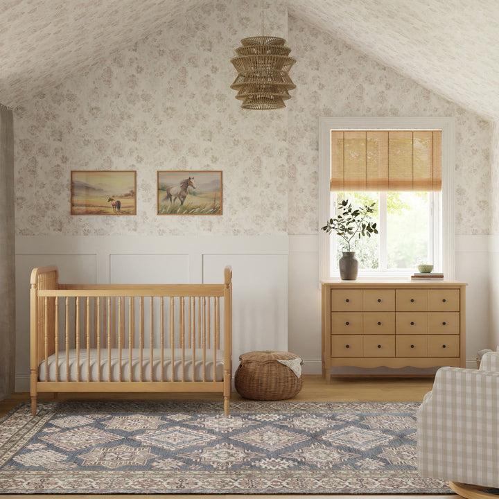 Liberty 3-in-1 Convertible Spindle Crib + Toddler Bed Conversion Kit
