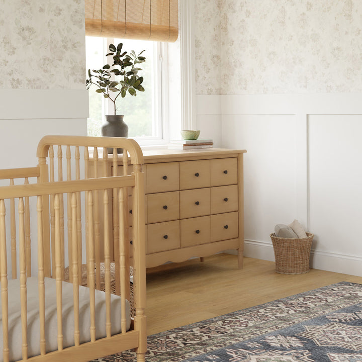 Liberty 3-in-1 Convertible Spindle Crib + Toddler Bed Conversion Kit