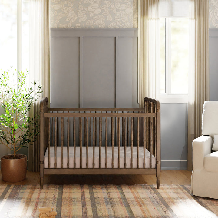 Liberty 3-in-1 Convertible Spindle Crib + Toddler Bed Conversion Kit
