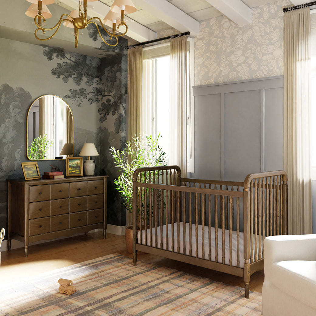 Liberty 3-in-1 Convertible Spindle Crib + Toddler Bed Conversion Kit