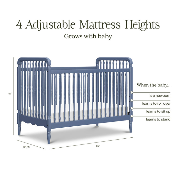 Liberty 3-in-1 Convertible Spindle Crib + Toddler Bed Conversion Kit