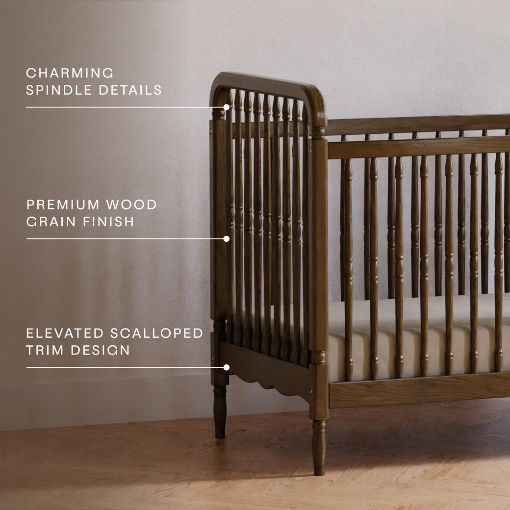 Liberty 3-in-1 Convertible Spindle Crib + Toddler Bed Conversion Kit