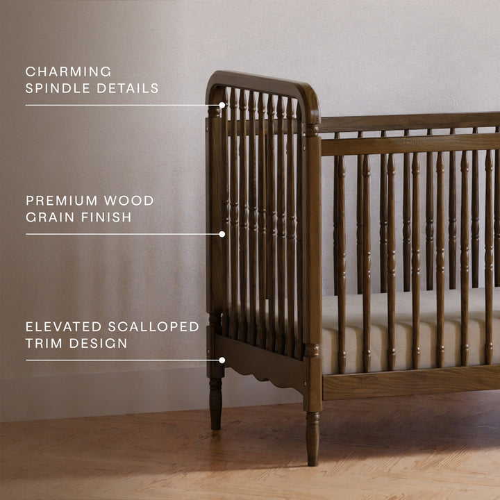 Liberty 3-in-1 Convertible Spindle Crib + Toddler Bed Conversion Kit