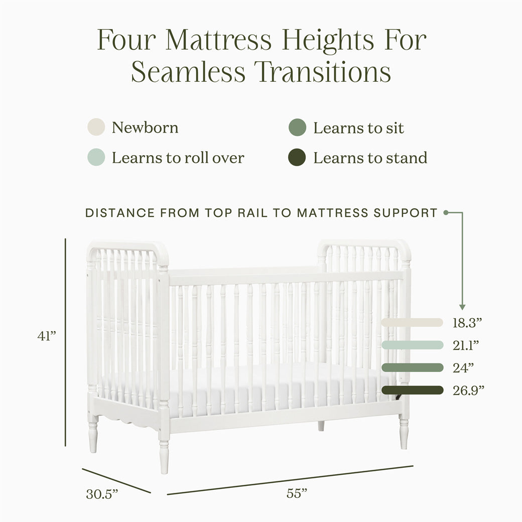 Liberty 3-in-1 Convertible Spindle Crib + Toddler Bed Conversion Kit