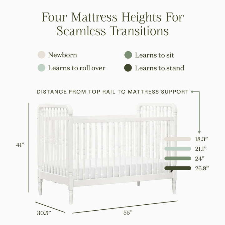 Liberty 3-in-1 Convertible Spindle Crib + Toddler Bed Conversion Kit