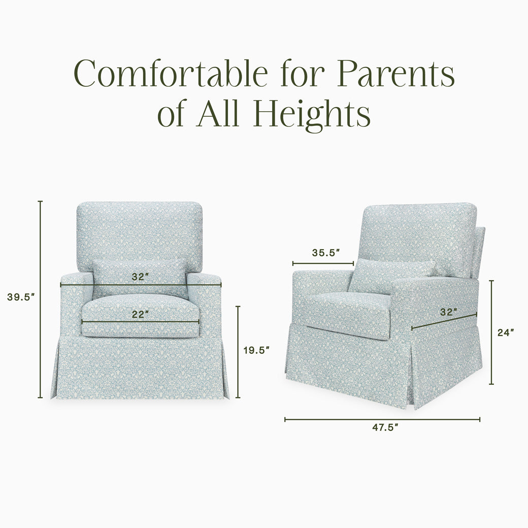 Crawford Pillowback Comfort Swivel Glider