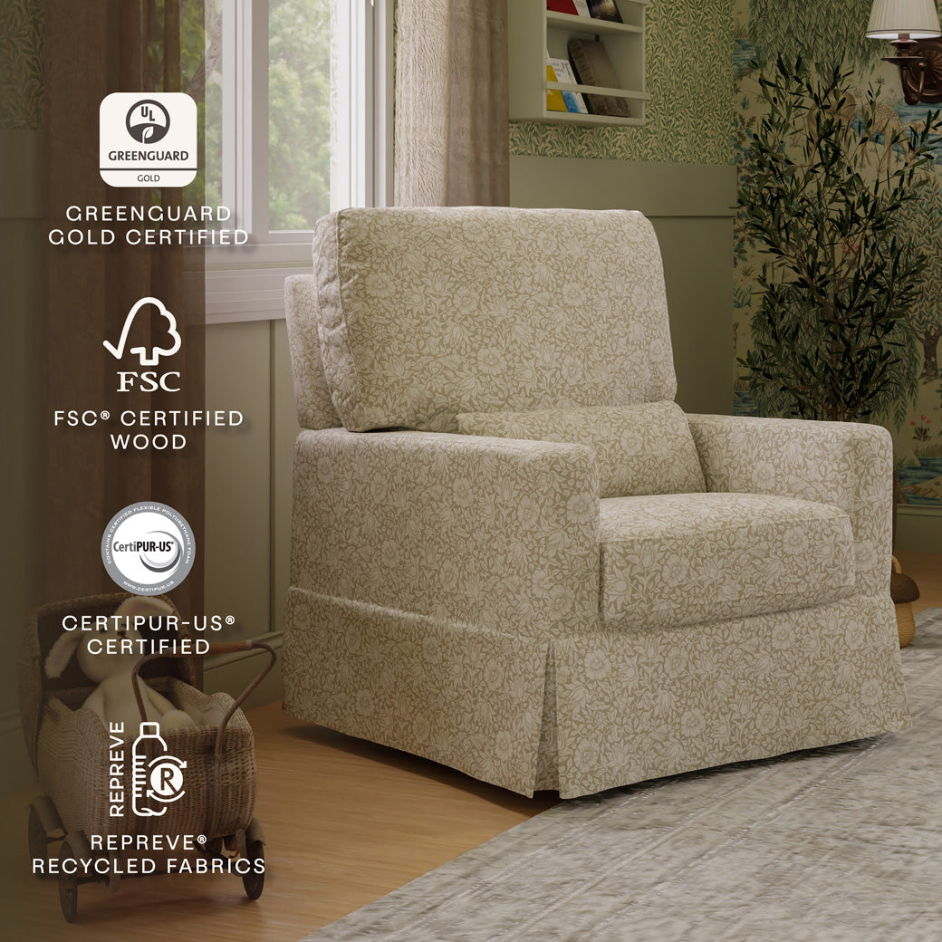 Crawford Pillowback Comfort Swivel Glider