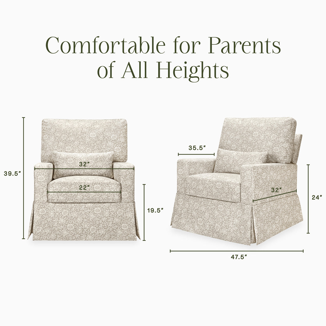 Crawford Pillowback Comfort Swivel Glider