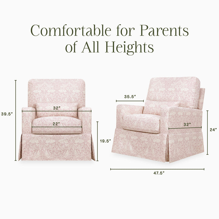 Crawford Pillowback Comfort Swivel Glider