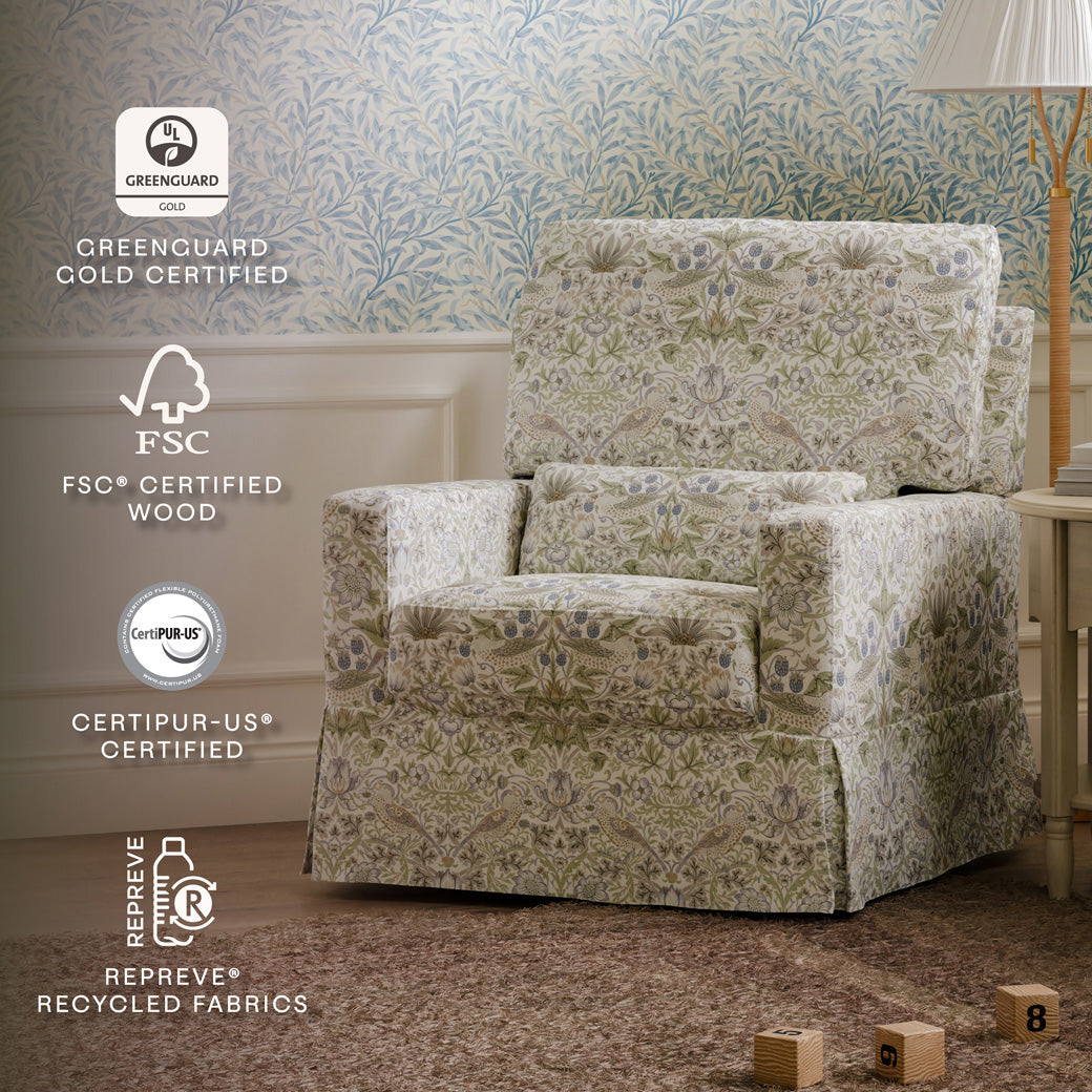 Crawford Pillowback Comfort Swivel Glider