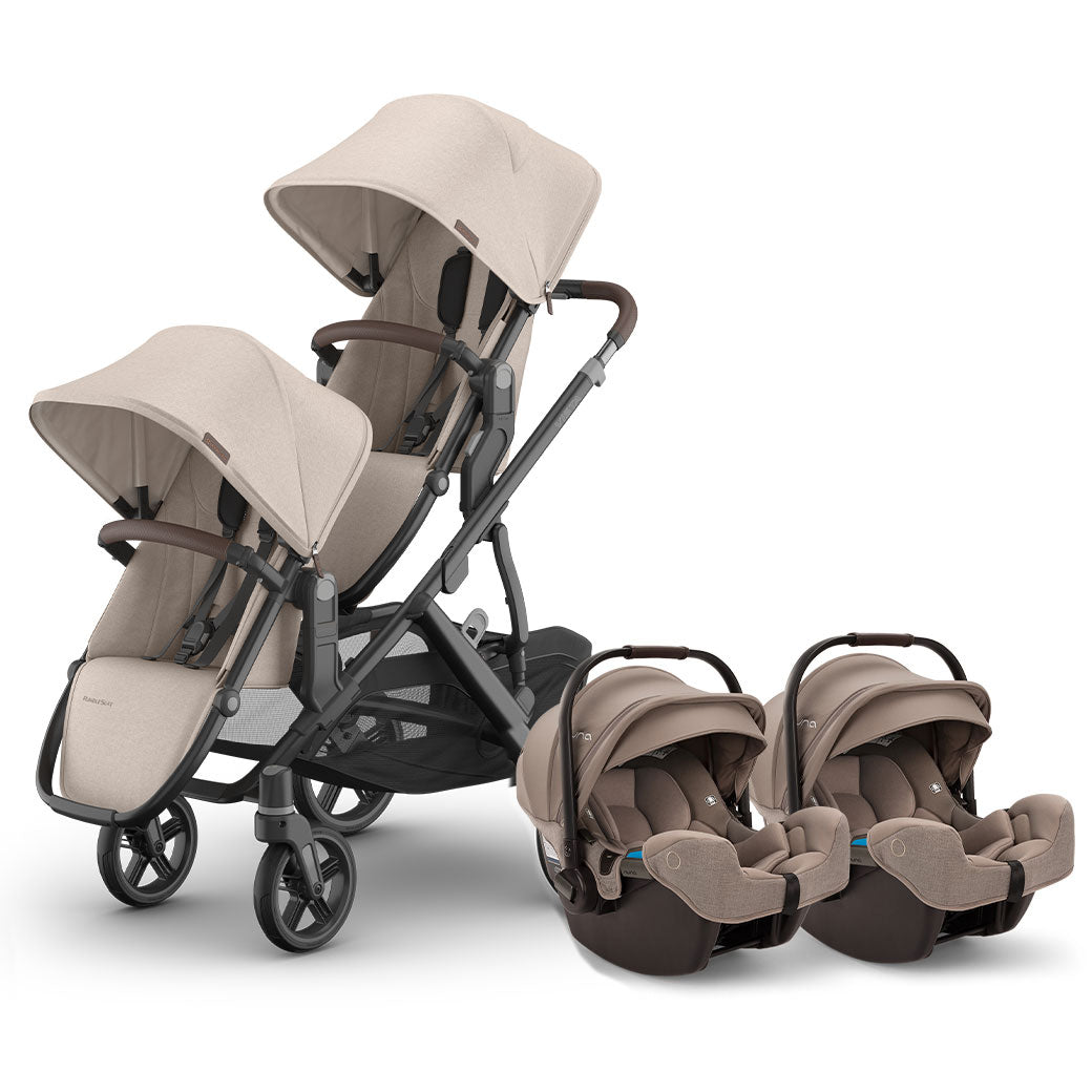 Vista V3 Twin Stroller + Nuna PIPA Series Travel System