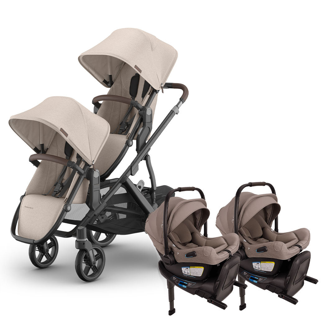 Vista V3 Twin Stroller + Nuna PIPA Series Travel System