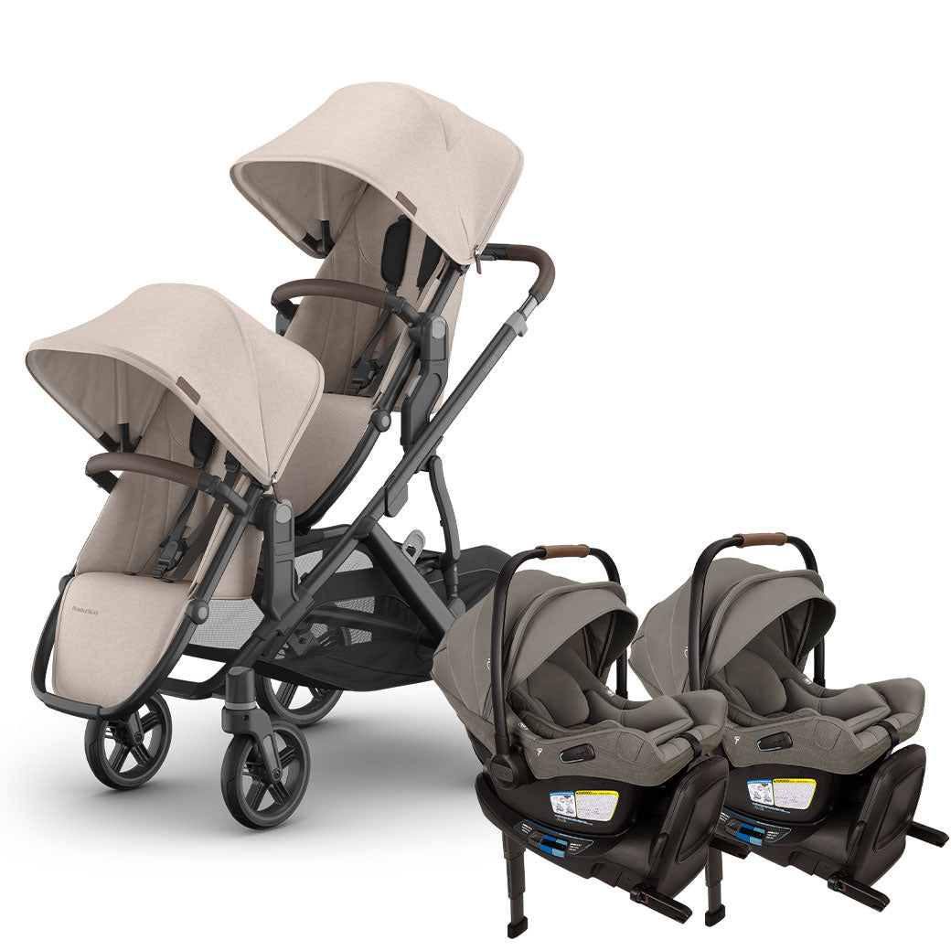 Vista V3 Twin Stroller + Nuna PIPA Series Travel System