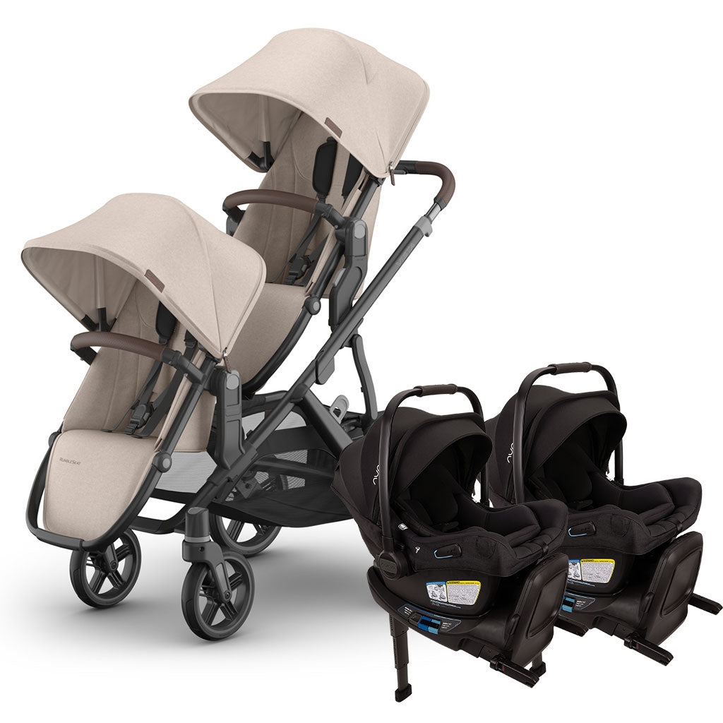 Vista V3 Twin Stroller + Nuna PIPA Series Travel System