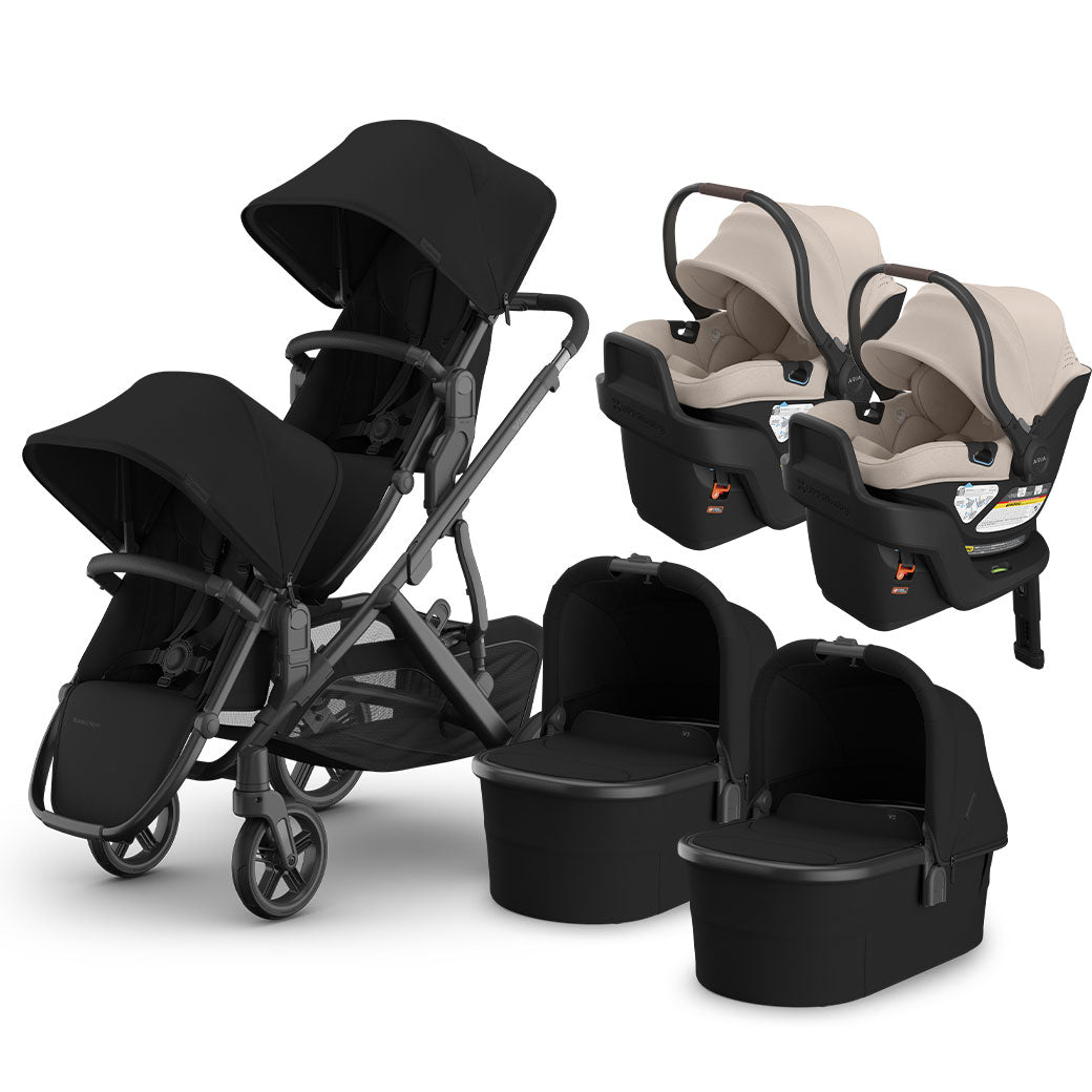 Vista V3 Twin Stroller + Aria V2 Travel System