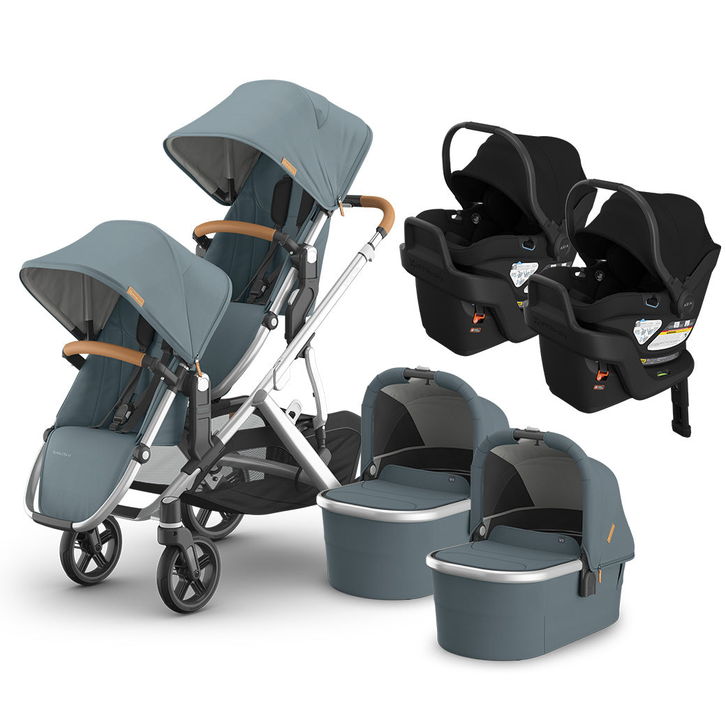 Vista V3 Twin Stroller + Aria V2 Car Seat Stroller Combo