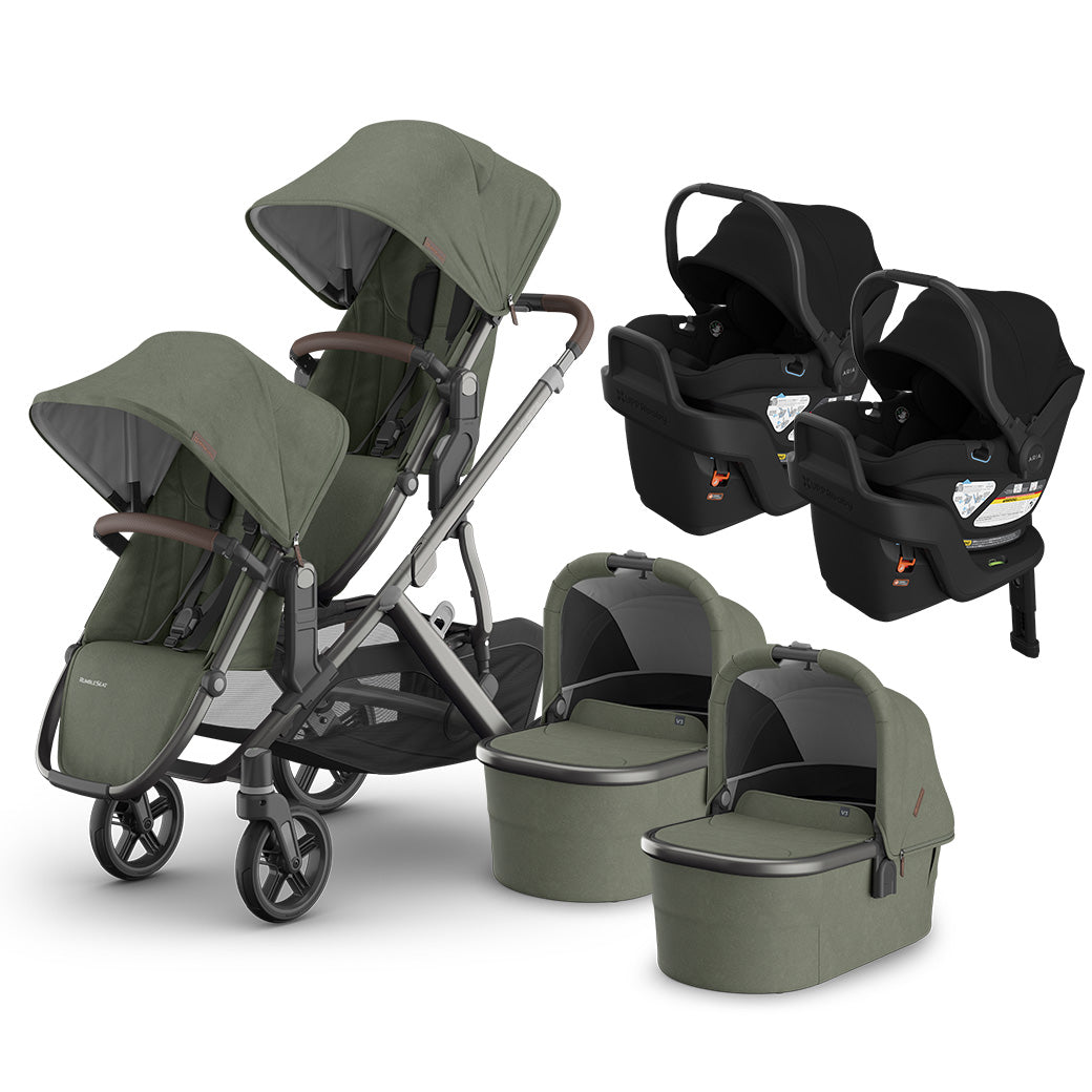 Vista V3 Twin Stroller + Aria V2 Car Seat Stroller Combo
