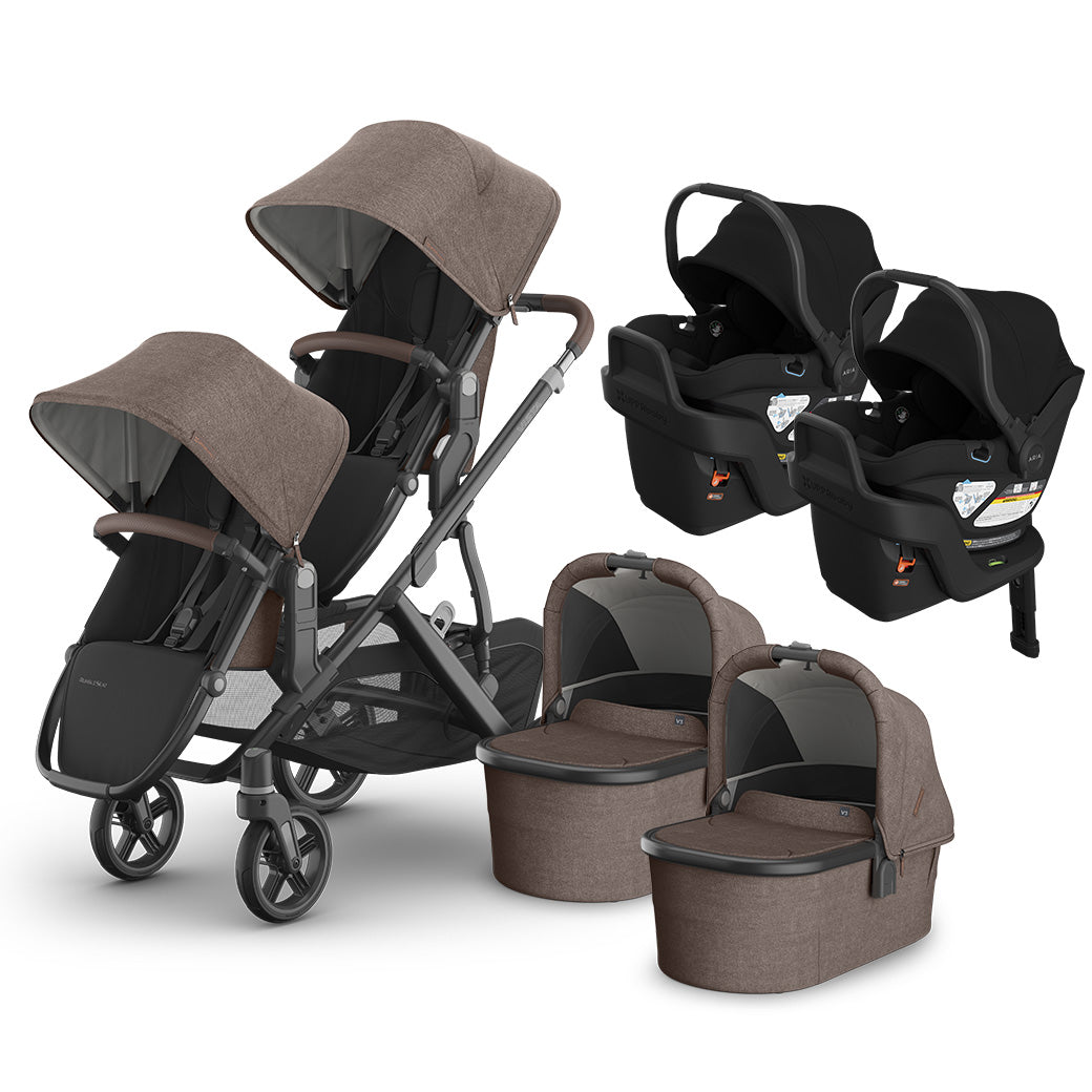 Vista V3 Twin Stroller + Aria V2 Car Seat Stroller Combo